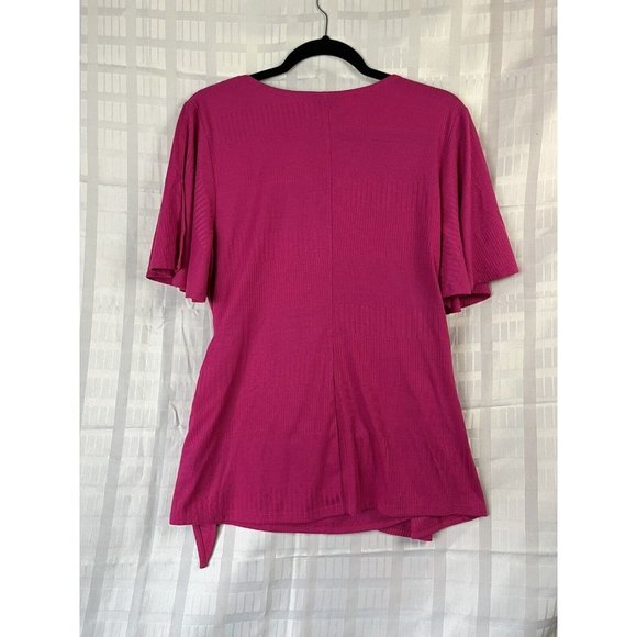 Worthington Pink Shirt Bell Sleeve Pullover Top Women's Size L - Picture 8 of 9